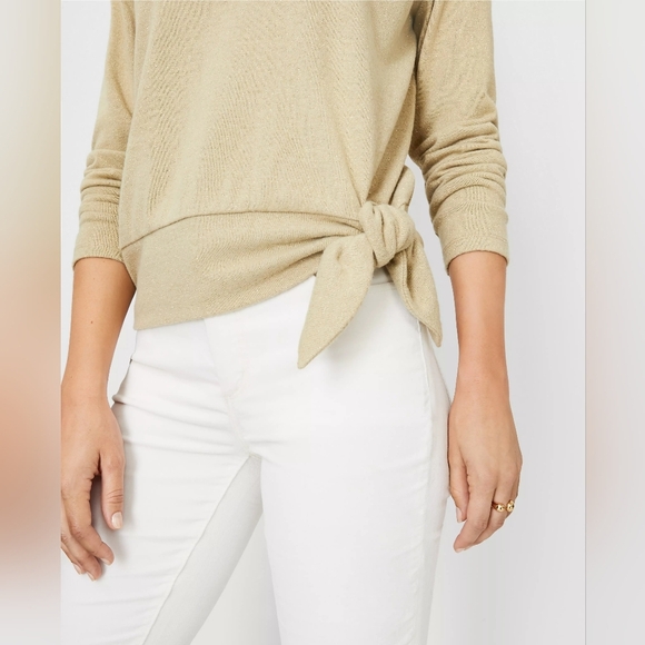 LARGE: Ann Taylor Shimmer Mock Neck Top - Picture 3 of 6